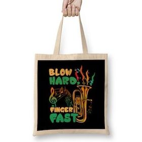 Humuts Blow Hard Finger Fast Funny Saxophone Musician Pun Bez Kadın Günlük Çanta