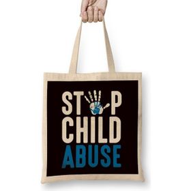 Humuts Blue Ribbon Stop Child Abuse Prevention Month Awareness Bez Kadın Günlük Çanta