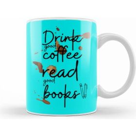 Humuts Books Funny Coffee Drinks Lover Gift Quote Vintage Retro Rainbow Style Kupa Bardak