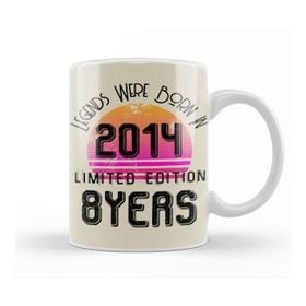 Humuts Born In 2014 Gift 2014 Birthday Gift Made, Born In 2014 Gift 8 Year Old Birthday Gift Vintage Style Kupa