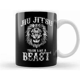 Humuts Brazilian Jiu Jitsu Train Like A Beast Distressed Kupa Bardak