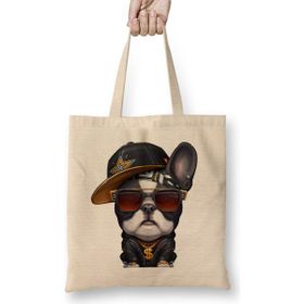 Humuts Brindle Pied French Bulldog Hip Hop Super Star Bez Çanta