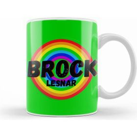 Humuts Brock Lesnar Vintage Retro Rainbow Style Warriors Design Wrestlers Gift Kupa Bardak