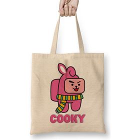Humuts Bts Among Us BT21 Cooky 01 Uzun Saplı Bez Kadın Günlük Çanta