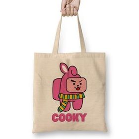 Humuts Bts Among Us BT21 Cooky 01 Uzun Saplı Bez Kadın Günlük Çanta