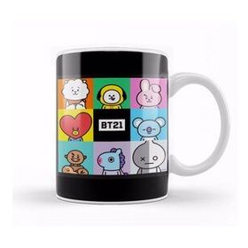 Humuts Bts BT21 Merch Happy Time Kupa Bardak