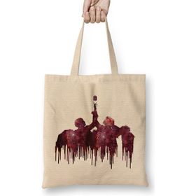 Humuts Bts Fake Love Melting Silhouette Black Army Kpop 02 Bez Uzun Saplı Açık Bej Rengi Çanta