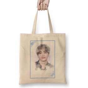 Humuts Bts Tae Watercolor Bts Army Kpop Gift BT21 Bez Çanta