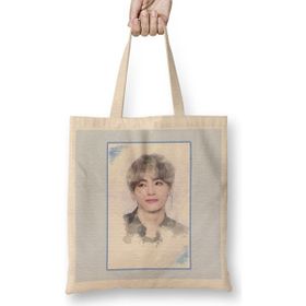 Humuts Bts Tae Watercolor Bts Army Kpop Gift BT21 Bez Çanta