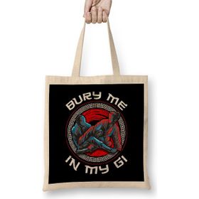Humuts Bury Me in My Gi Brazil Jiu Jitsu Mma Martial Arts Bez Uzun Saplı Açık Bej Rengi Çanta