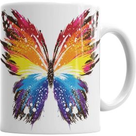 Humuts Butterfly Renkli Soyut Kelebek Kupa Bardak
