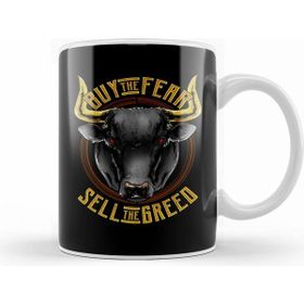 Humuts Buy The Fear Sell The Greed Bull Stock Market Kupa Bardak