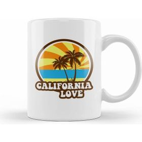 Humuts California Love Retro Palm Trees Beyaz Kupa