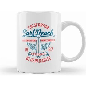 Humuts California Surf Beach Beyaz Kupa