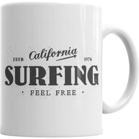 Humuts California Surfing Feel Free Beyaz Kupa