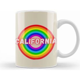 Humuts California Vintage Retro Style Art Beyaz Kupa