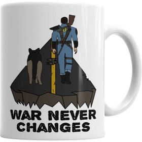 Humuts Camiseta Fallout War Never Changes Cambrıdge Beyaz Kupa
