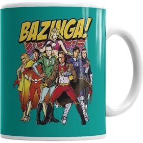 Humuts Camiseta The Big Bang Theory Bazinga Beyaz Kupa