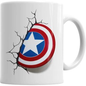Humuts Captain America Shield Beyaz Kupa