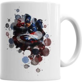 Humuts Captain America Splash Art O Beyaz Kupa