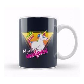 Humuts Cartoon Multicolour Unicorn Kupa Bardak