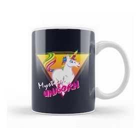 Humuts Cartoon Multicolour Unicorn Kupa Bardak