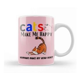 Humuts Cat Funny Cat Lover Gifts For Men Kids Kupa Bardak
