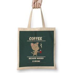 Humuts CAT Funny Coffee Drinks Lover Gift Quote - Vintage Retro Rainbow Style Bez Kadın Günlük Çanta