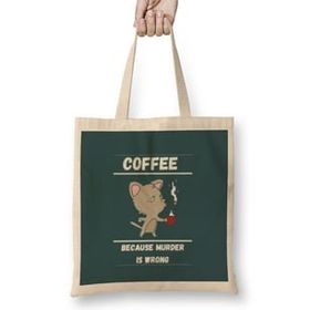 Humuts CAT Funny Coffee Drinks Lover Gift Quote - Vintage Retro Rainbow Style Bez Kadın Günlük Çanta
