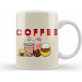 Humuts Cat Funny Coffee Grinks Art Lover Gift Quote Vintage Retro Rainbow Style Kupa Bardak