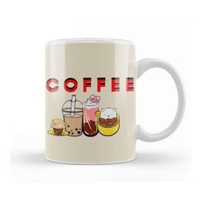 Humuts Cat Funny Coffee Grinks Art Lover Gift Quote Vintage Retro Rainbow Style Kupa Bardak