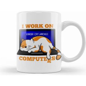 Humuts Cat Hacked Computer Informatik Programmer Kupa Bardak