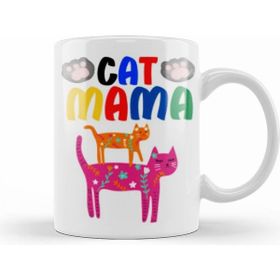 Humuts Cat Mama Funny Cat Lover Gifts For Men Kids Kupa Bardak