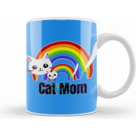 Humuts Cat Mom Rainbows Mothers Day Kupa Bardak