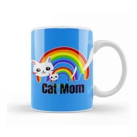 Humuts Cat Mom Rainbows Mothers Day Kupa Bardak