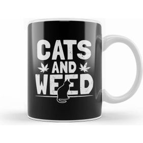 Humuts Cat Weed Cats And Weed Gift Kedi Kupa Bardak