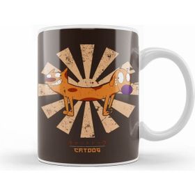 Humuts Catdog Retro Japanese Kupa Bardak