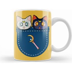 Humuts Cats in Pocket Sailor Moon Beyaz Kupa