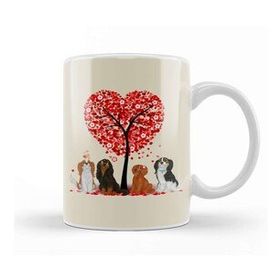 Humuts Cavalier King Charles Spaniels Love and Valentine Kupa