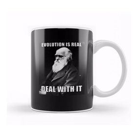 Humuts Charles Darwin Deal With It Evolution Science Kupa Bardak
