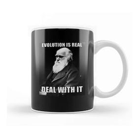 Humuts Charles Darwin Deal With It Evolution Science Kupa Bardak