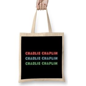 Humuts Charlie Chaplin Quotes Art Gift - Vintage Retro Style Bez Çanta