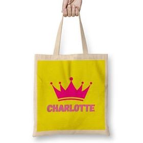 Humuts Charlotte -Name personalized Custom - vintage Retro Rainbow Style Design Gift Baby-Gift For Her Bez Kadın Günlük Çanta