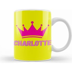 Humuts Charlotte Name Personalized Custom Vintage Retro Rainbow Style Design Gift Baby Gift For Her Kupa Bardak