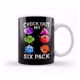 Humuts Check Out My Six Pack Funny Gaming Dice Pun Kupa Bardak