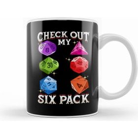 Humuts Check Out My Six Pack Funny Gaming Dice Pun Kupa Bardak