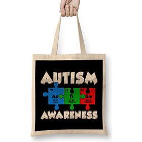 Humuts Chemistry Autism Awareness Puzzle Elements Bayan Günlük Çanta