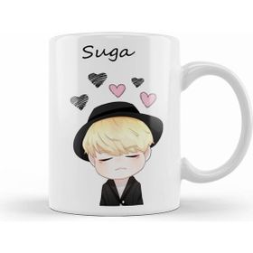 Humuts Chibi Face Suga Bts Kupa Bardak