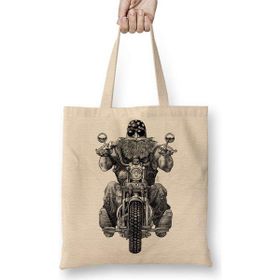 Humuts Chopper Biker Açık Bej Uzun Saplı Bez Çanta