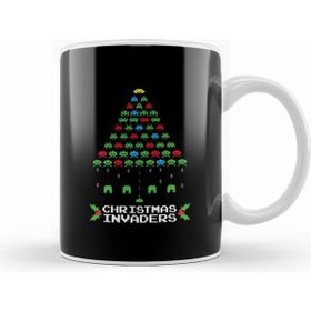 Humuts Christmas Space Invaders Kupa Bardak